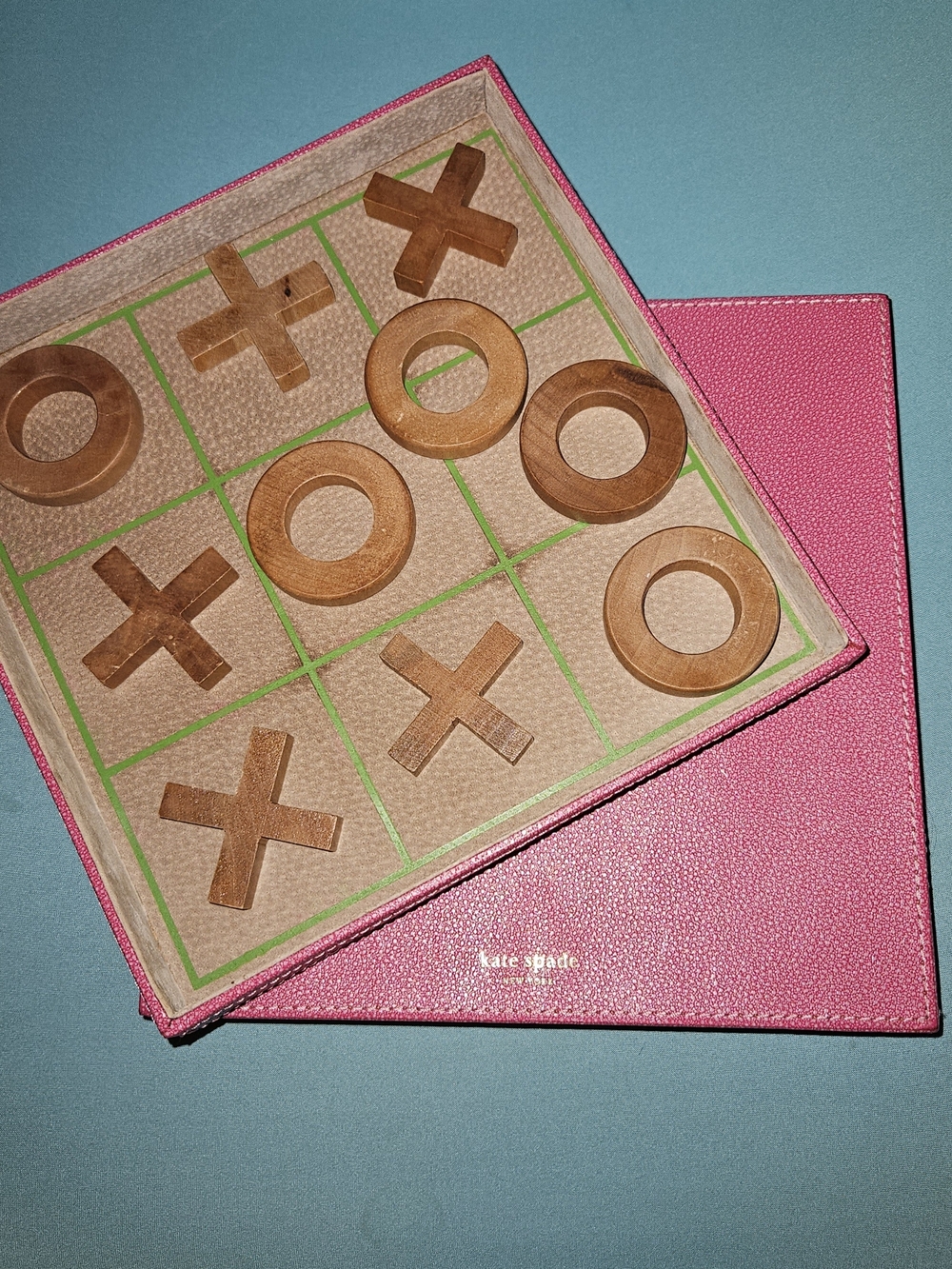 Kate Spade Pink Leather Tic-Tac-Toe Game Set Neiman Marcus Exclusive